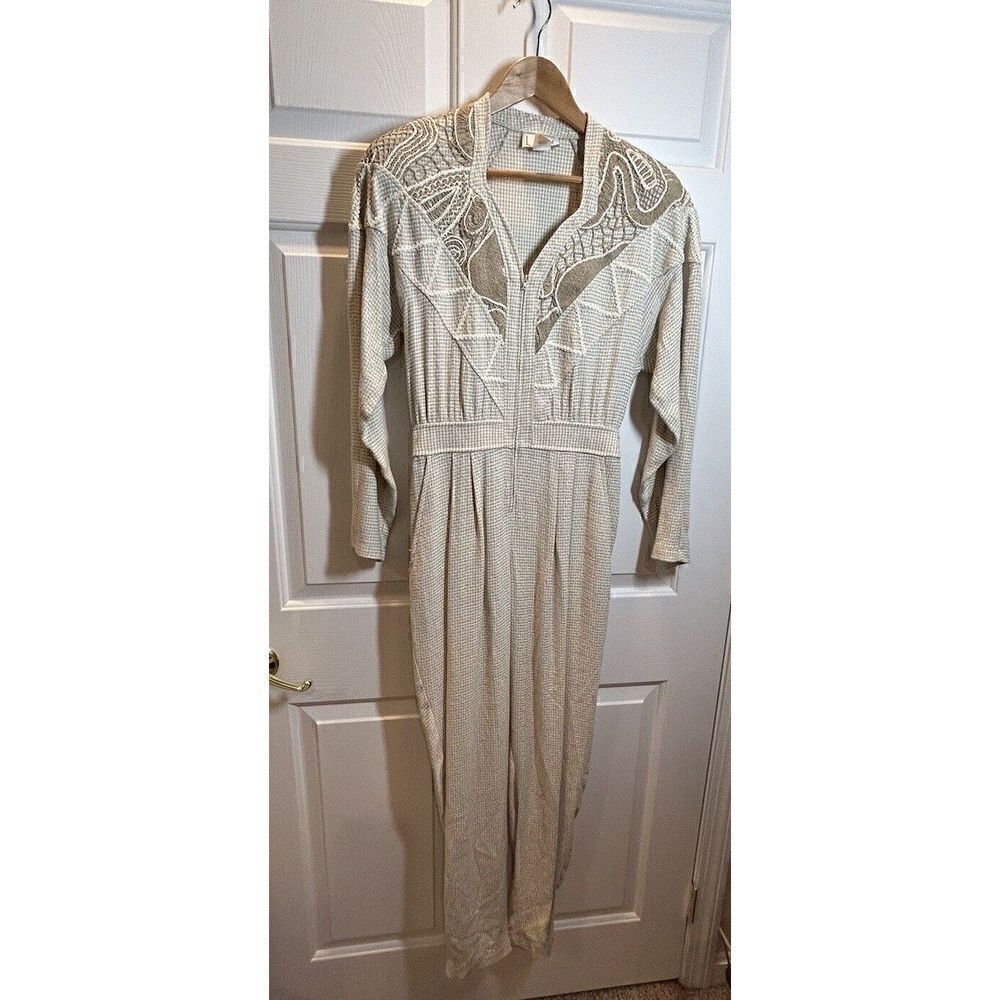 LIM'S Applique Gingham Jumpsuit Women's Size Small